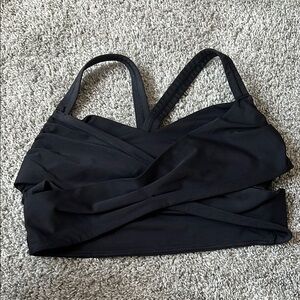 Lululemon Black Cross-Front Swim Top